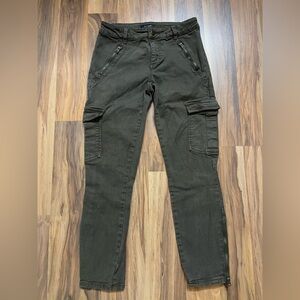 BeBe Olive Green Skinny Cargo Jeans